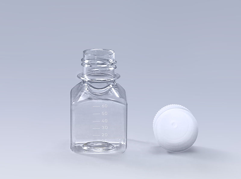 60ml方形PETG/PET血清培養(yǎng)基瓶_富道細(xì)胞